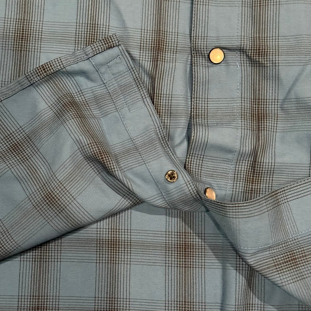 Dixxon Flannel Co 1962 VW Bug Bamboo Short Sleeve Pearl Snap Shirt Mens 4X Blue - Picture 6 of 11